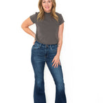 JB - High Waist Wide Hem Flare-denim- Hometown Style HTS, women's in store and online boutique located in Ingersoll, Ontario