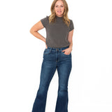 JB - High Waist Wide Hem Flare-denim- Hometown Style HTS, women's in store and online boutique located in Ingersoll, Ontario