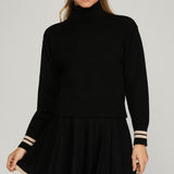 Turtle Neck Sweater - Black-Sweater- Hometown Style HTS, women's in store and online boutique located in Ingersoll, Ontario