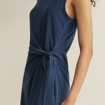 MATTIE JERSEY COTTON MINI DRESS - Indigo-Casual Dresses- Hometown Style HTS, women's in store and online boutique located in Ingersoll, Ontario