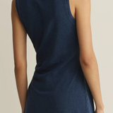 MATTIE JERSEY COTTON MINI DRESS - Indigo-Casual Dresses- Hometown Style HTS, women's in store and online boutique located in Ingersoll, Ontario