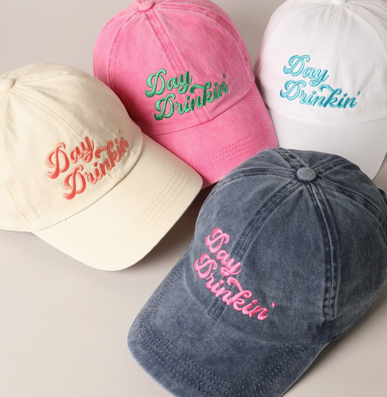 Day Drinkin' Embroidered Baseball Cap-Gifts & Accessories- Hometown Style HTS, women's in store and online boutique located in Ingersoll, Ontario
