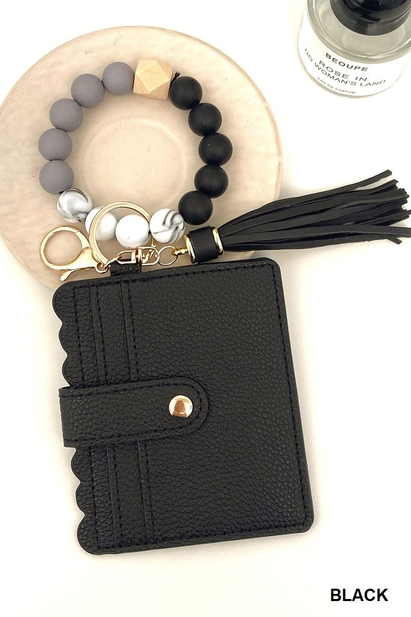 Beaded Keychain Cardholder-Accessories- Hometown Style HTS, women's in store and online boutique located in Ingersoll, Ontario