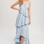 Ruffle Hem Maxi Dress - Sky-Dress- Hometown Style HTS, women's in store and online boutique located in Ingersoll, Ontario