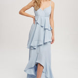 Ruffle Hem Maxi Dress - Sky-Dress- Hometown Style HTS, women's in store and online boutique located in Ingersoll, Ontario