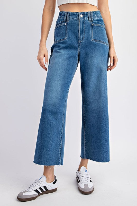 Cropped Straight Leg Jeans-denim- Hometown Style HTS, women's in store and online boutique located in Ingersoll, Ontario