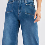 Cropped Straight Leg Jeans-denim- Hometown Style HTS, women's in store and online boutique located in Ingersoll, Ontario