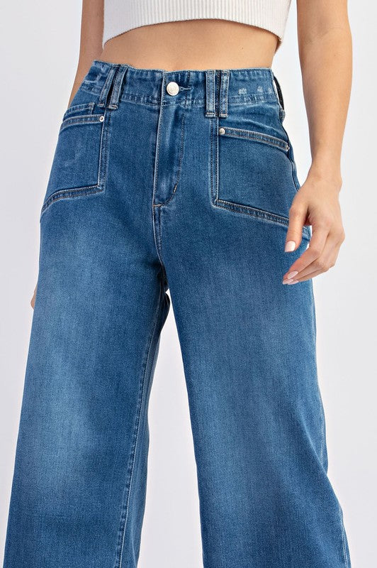 Cropped Straight Leg Jeans-denim- Hometown Style HTS, women's in store and online boutique located in Ingersoll, Ontario