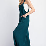 Solid Wide Leg Jumpsuit - Hunter Green-Jumpsuits & Rompers- Hometown Style HTS, women's in store and online boutique located in Ingersoll, Ontario