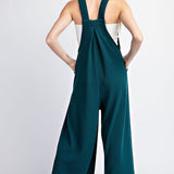 Solid Wide Leg Jumpsuit - Hunter Green-Jumpsuits & Rompers- Hometown Style HTS, women's in store and online boutique located in Ingersoll, Ontario