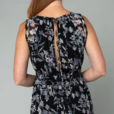 Floral Open Back Maxi Dress - Black-dress- Hometown Style HTS, women's in store and online boutique located in Ingersoll, Ontario