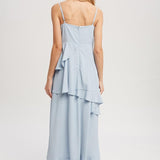 Ruffle Hem Maxi Dress - Sky-Dress- Hometown Style HTS, women's in store and online boutique located in Ingersoll, Ontario