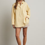 Cotton Button Up Shirt - Daisy-Casual Tops- Hometown Style HTS, women's in store and online boutique located in Ingersoll, Ontario