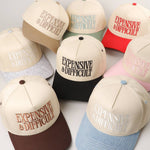 EXPENSIVE and DIFFICULT Embroidered Trucker Hat-Hat- Hometown Style HTS, women's in store and online boutique located in Ingersoll, Ontario