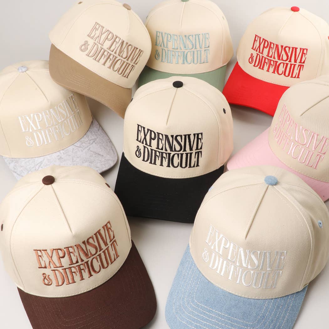 EXPENSIVE and DIFFICULT Embroidered Trucker Hat-Hat- Hometown Style HTS, women's in store and online boutique located in Ingersoll, Ontario