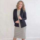 Knit Long Sleeve Blazer - Black-Blazer- Hometown Style HTS, women's in store and online boutique located in Ingersoll, Ontario