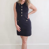 Sleeveless Knit Dress - Black-dress- Hometown Style HTS, women's in store and online boutique located in Ingersoll, Ontario