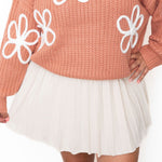 Pleated Mini Skirt - Oatmilk-skirt- Hometown Style HTS, women's in store and online boutique located in Ingersoll, Ontario