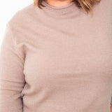 Ribbed Band Sweater - Mocha-sweater- Hometown Style HTS, women's in store and online boutique located in Ingersoll, Ontario