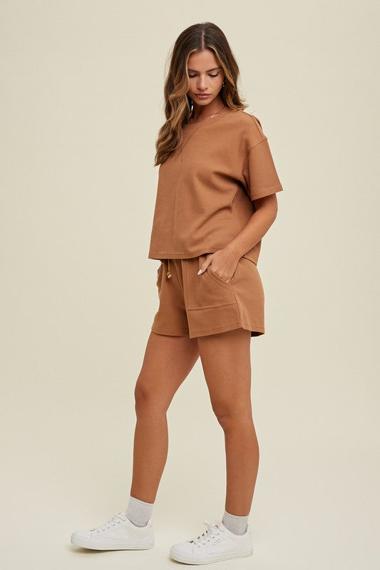 Casual Knit Set - Camel-set- Hometown Style HTS, women's in store and online boutique located in Ingersoll, Ontario