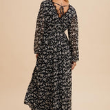 Floral Lace Maxi Dress - Black-dress- Hometown Style HTS, women's in store and online boutique located in Ingersoll, Ontario