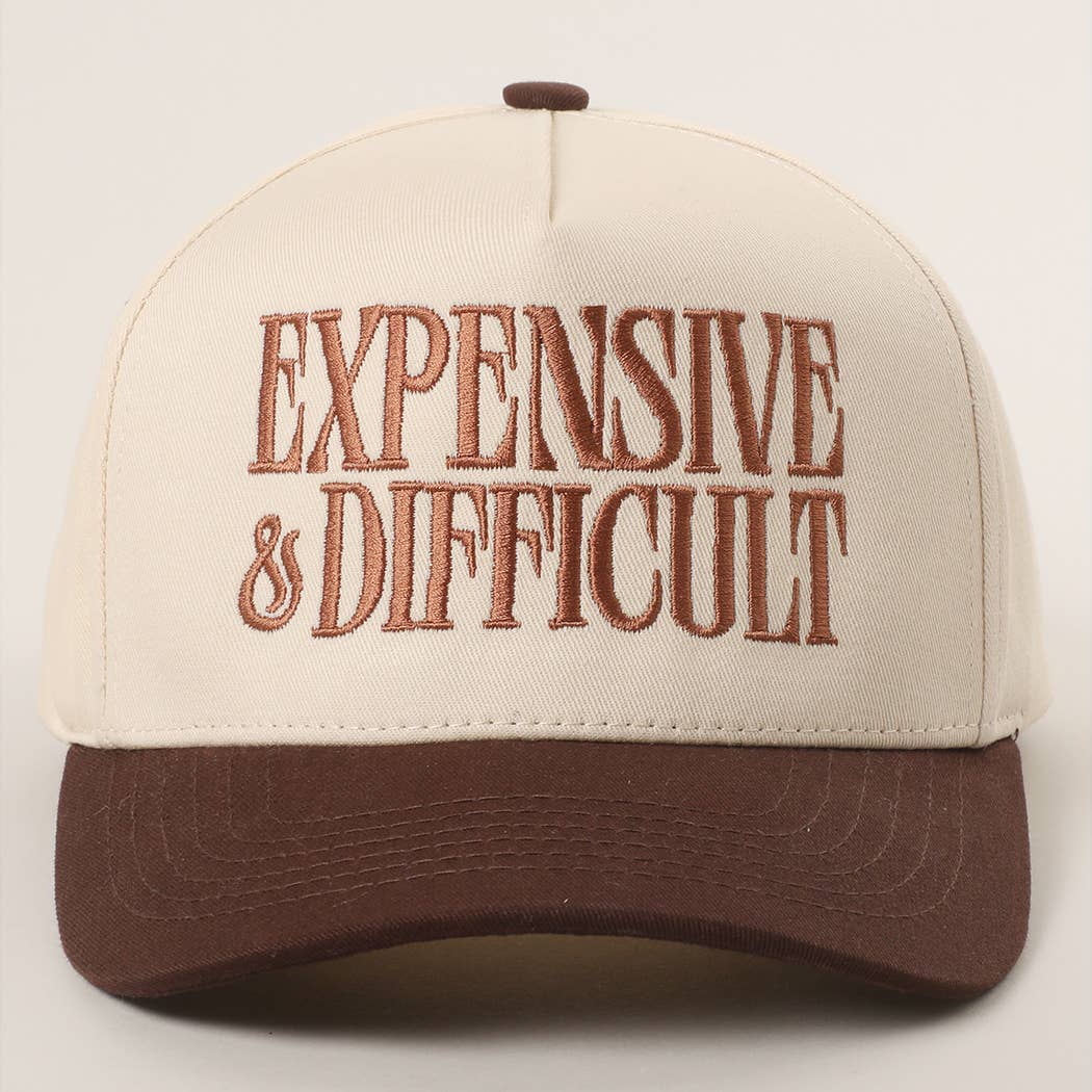 EXPENSIVE and DIFFICULT Embroidered Trucker Hat-Hat- Hometown Style HTS, women's in store and online boutique located in Ingersoll, Ontario
