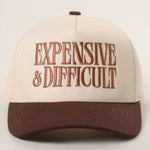 EXPENSIVE and DIFFICULT Embroidered Trucker Hat-Hat- Hometown Style HTS, women's in store and online boutique located in Ingersoll, Ontario