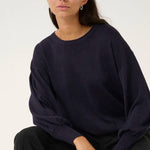 Regina Knit Pullover - Deep Black-tops- Hometown Style HTS, women's in store and online boutique located in Ingersoll, Ontario