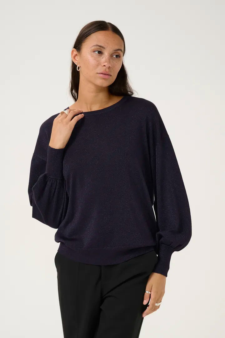 Regina Knit Pullover - Deep Black-tops- Hometown Style HTS, women's in store and online boutique located in Ingersoll, Ontario