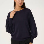 Regina Knit Pullover - Deep Black-tops- Hometown Style HTS, women's in store and online boutique located in Ingersoll, Ontario