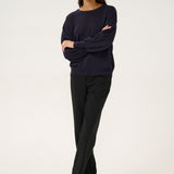 Regina Knit Pullover - Deep Black-tops- Hometown Style HTS, women's in store and online boutique located in Ingersoll, Ontario