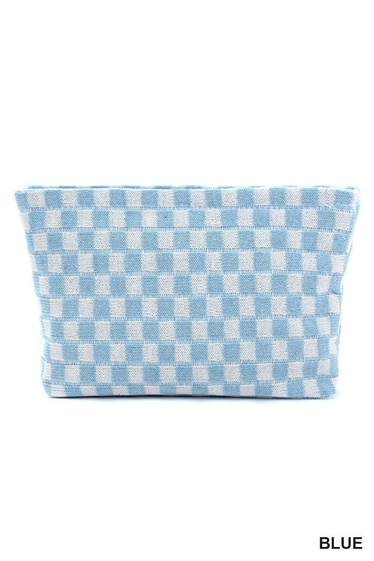 Checkered Makeup Pouch-Accessories- Hometown Style HTS, women's in store and online boutique located in Ingersoll, Ontario