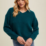 Brushed Relaxed Crop Sweater - Forest-sweater- Hometown Style HTS, women's in store and online boutique located in Ingersoll, Ontario