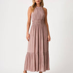 Halter Maxi Dress - Rose Water-dresses- Hometown Style HTS, women's in store and online boutique located in Ingersoll, Ontario