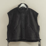 Cozy Sherpa Vest - Black-vest- Hometown Style HTS, women's in store and online boutique located in Ingersoll, Ontario