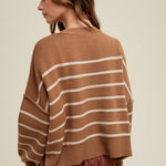 Relaxed Crop Sweater - Camel-sweater- Hometown Style HTS, women's in store and online boutique located in Ingersoll, Ontario