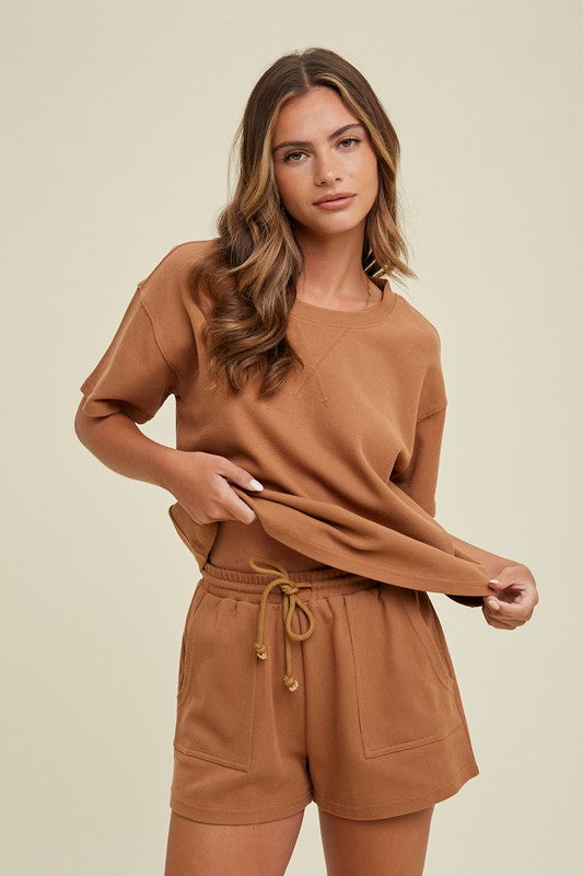 Casual Knit Set - Camel-set- Hometown Style HTS, women's in store and online boutique located in Ingersoll, Ontario