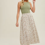 Floral Buttoned Midi Skirt - Cream-skirt- Hometown Style HTS, women's in store and online boutique located in Ingersoll, Ontario