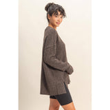 Relaxed Fit Sweater- Chestnut-sweater- Hometown Style HTS, women's in store and online boutique located in Ingersoll, Ontario