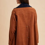 Cotton Chore Jacket - Cognac-Coat & Jackets- Hometown Style HTS, women's in store and online boutique located in Ingersoll, Ontario