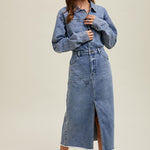 Utility Midi Dress - Denim-Dress- Hometown Style HTS, women's in store and online boutique located in Ingersoll, Ontario