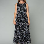 Floral Open Back Maxi Dress - Black-dress- Hometown Style HTS, women's in store and online boutique located in Ingersoll, Ontario