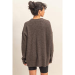 Relaxed Fit Sweater- Chestnut-sweater- Hometown Style HTS, women's in store and online boutique located in Ingersoll, Ontario