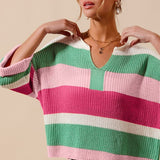 Multi Colour Stripe Sweater-Sweater- Hometown Style HTS, women's in store and online boutique located in Ingersoll, Ontario