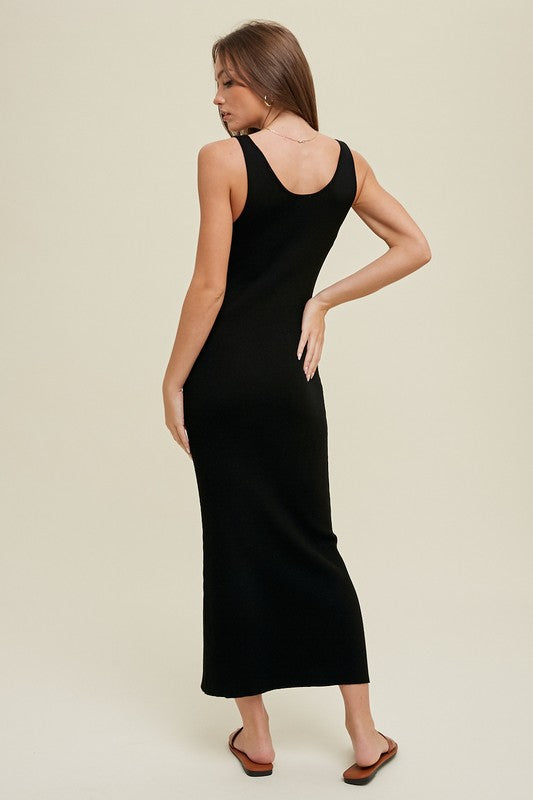 Ribbed Knit Maxi - Black- Hometown Style HTS, women's in store and online boutique located in Ingersoll, Ontario
