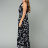 Floral Open Back Maxi Dress - Black-dress- Hometown Style HTS, women's in store and online boutique located in Ingersoll, Ontario