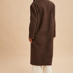 Felted Double Breasted Lapel Duster Coat - Mocha-Coat & Jackets- Hometown Style HTS, women's in store and online boutique located in Ingersoll, Ontario