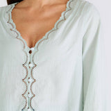 Scallop Edge Blouse - Seafoam-Tops- Hometown Style HTS, women's in store and online boutique located in Ingersoll, Ontario