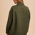 Barn Jacket/Utility Jacket - Olive-Coat & Jackets- Hometown Style HTS, women's in store and online boutique located in Ingersoll, Ontario