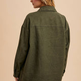 Barn Jacket/Utility Jacket - Olive-Coat & Jackets- Hometown Style HTS, women's in store and online boutique located in Ingersoll, Ontario